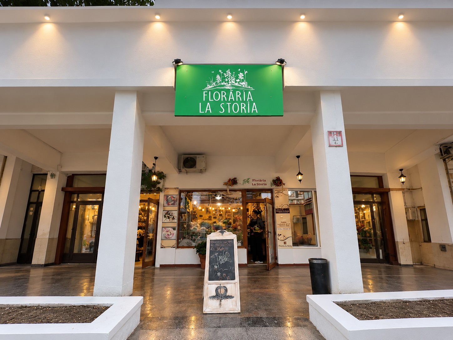 Intrarea în Florăria La Storia, Târgu Jiu